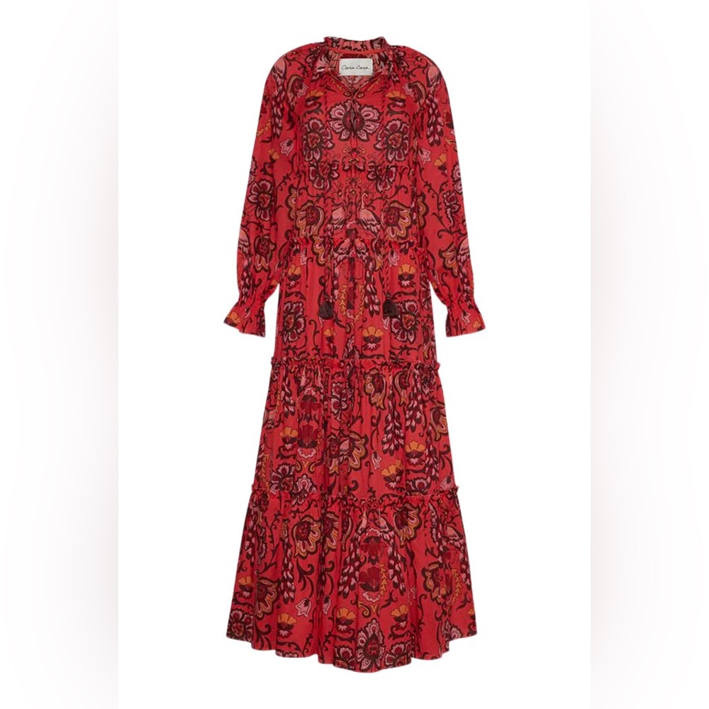 Cara Cara Grazia Dress in Peacock Watermelon Maxi Dress